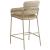 Yara Velvet Counter Stool with Brushed Brass Metal Frame