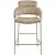 Yara Velvet Counter Stool with Brushed Brass Metal Frame