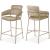 Yara Velvet Counter Stool with Brushed Brass Metal Frame