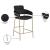 Yara Velvet Counter Stool with Brushed Brass Metal Frame