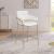 Yara Faux Leather Counter Stool with Brushed Brass Metal Frame