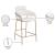 Yara Faux Leather Counter Stool with Brushed Brass Metal Frame