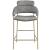 Yara Velvet Counter Stool with Brushed Brass Metal Frame