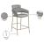 Yara Velvet Counter Stool with Brushed Brass Metal Frame