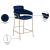 Yara Velvet Counter Stool with Brushed Brass Metal Frame