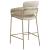 Yara Velvet Counter Stool with Brushed Brass Metal Frame