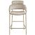 Yara Velvet Counter Stool with Brushed Brass Metal Frame
