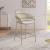 Yara Velvet Counter Stool with Brushed Brass Metal Frame