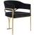 Madelyn Velvet Dining Chair with Brushed Brass Frame