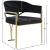 Madelyn Velvet Dining Chair with Brushed Brass Frame