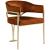 Madelyn Velvet Dining Chair with Brushed Brass Frame