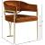 Madelyn Velvet Dining Chair with Brushed Brass Frame