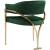 Madelyn Velvet Dining Chair with Brushed Brass Frame