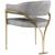 Madelyn Velvet Dining Chair with Brushed Brass Frame