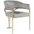 Madelyn Velvet Dining Chair with Brushed Brass Frame