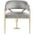 Madelyn Velvet Dining Chair with Brushed Brass Frame