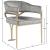 Madelyn Velvet Dining Chair with Brushed Brass Frame