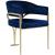 Madelyn Velvet Dining Chair with Brushed Brass Frame