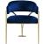 Madelyn Velvet Dining Chair with Brushed Brass Frame