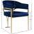Madelyn Velvet Dining Chair with Brushed Brass Frame