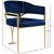 Madelyn Velvet Dining Chair with Brushed Brass Frame