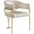 Madelyn Velvet Dining Chair with Brushed Brass Frame
