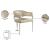 Madelyn Velvet Dining Chair with Brushed Chrome Metal Frame