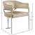 Madelyn Velvet Dining Chair with Brushed Chrome Metal Frame