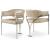 Madelyn Velvet Dining Chair with Brushed Chrome Metal Frame