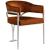 Madelyn Velvet Dining Chair with Brushed Chrome Metal Frame