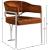 Madelyn Velvet Dining Chair with Brushed Chrome Metal Frame