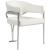Madelyn Faux Leather Dining Chair with Brushed Chrome Metal Frame