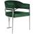Madelyn Velvet Dining Chair with Brushed Chrome Metal Frame