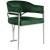 Madelyn Velvet Dining Chair with Brushed Chrome Metal Frame