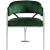 Madelyn Velvet Dining Chair with Brushed Chrome Metal Frame