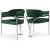 Madelyn Velvet Dining Chair with Brushed Chrome Metal Frame