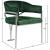 Madelyn Velvet Dining Chair with Brushed Chrome Metal Frame