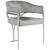 Madelyn Velvet Dining Chair with Brushed Chrome Metal Frame
