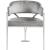 Madelyn Velvet Dining Chair with Brushed Chrome Metal Frame