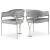 Madelyn Velvet Dining Chair with Brushed Chrome Metal Frame