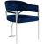 Madelyn Velvet Dining Chair with Brushed Chrome Metal Frame