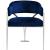 Madelyn Velvet Dining Chair with Brushed Chrome Metal Frame