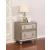 Bling Game Wood Nightstand w/2 Drawers & Dual USB