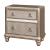 Bling Game Wood Nightstand w/2 Drawers & Dual USB