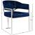 Madelyn Velvet Dining Chair with Brushed Chrome Metal Frame