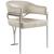 Madelyn Velvet Dining Chair with Brushed Chrome Metal Frame