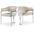 Madelyn Velvet Dining Chair with Brushed Chrome Metal Frame