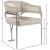 Madelyn Velvet Dining Chair with Brushed Chrome Metal Frame