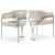 Madelyn Velvet Dining Chair with Brushed Chrome Metal Frame