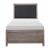Woodrow Leatherette/Melamine/Wood Bed, Twin Size